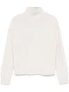 Calvin Klein Ribbed-knit Wool Jumper In White