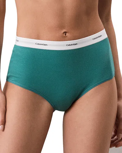 Calvin Klein High Rise Brief In Blue