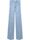 Calvin Klein High-waisted Jeans With Wide Leg In Blue