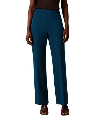 Calvin Klein High Rise Pull On Boot Leg Pant In Blue
