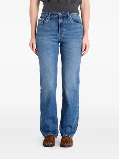 Calvin Klein High-rise Straight Jeans In Blue