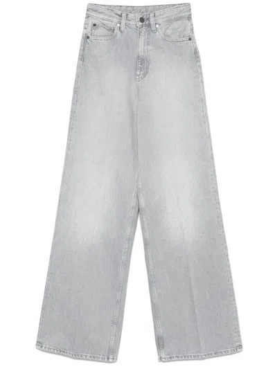 Calvin Klein Weite High-rise-jeans In Grey