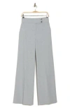 Calvin Klein High Waist Wide Leg Pants In Light Heather Multi