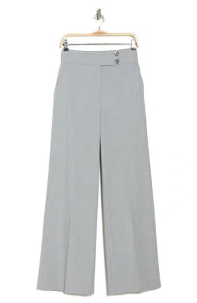 Calvin Klein High Waist Wide Leg Pants In Light Heather Multi