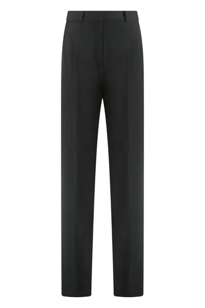 Calvin Klein High-waist Wide-leg Trousers In Black