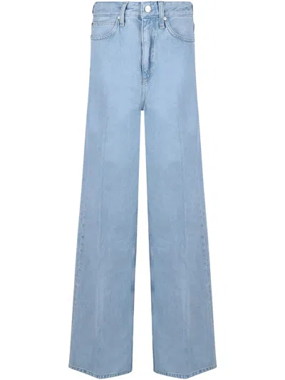 Calvin Klein High-waisted Jeans With Wide Leg In Blue