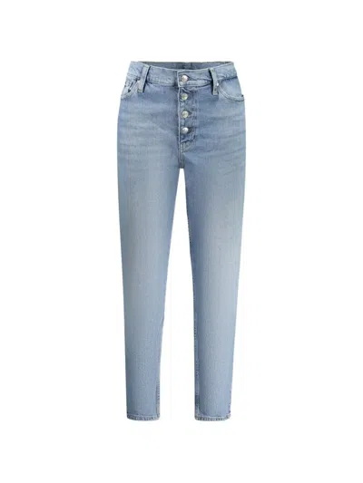 Calvin Klein High-waisted Straight-leg Jeans In Blue