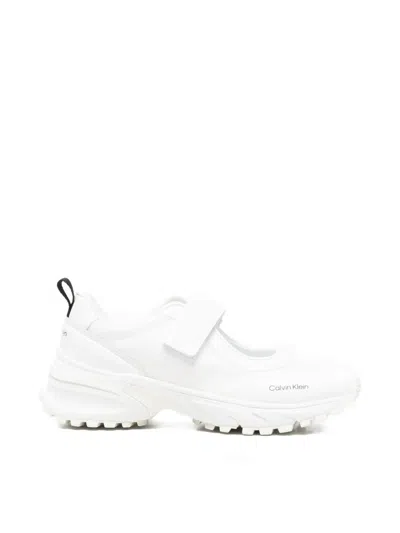 Calvin Klein Hiker Runner Sneakers In White