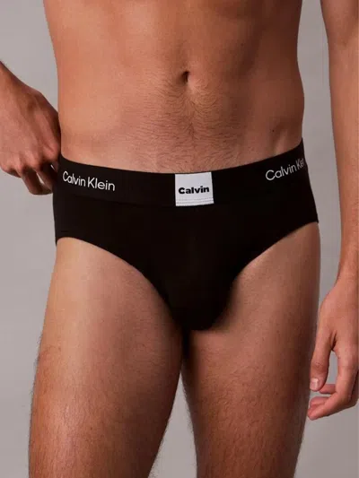 Calvin Klein Hip Brief 3pk In Black