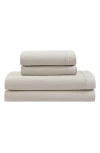 Calvin Klein Home 200 Thread Count Percale Twin Sheet Set In Beige