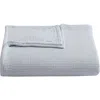 Calvin Klein Home Cotton Honeycomb Weave Blanket In Open Lt-pastel Blue