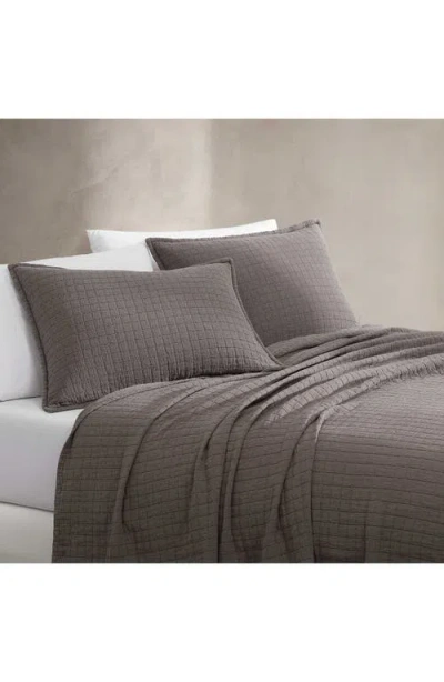 Calvin Klein Home Essential Washed Jacquard Coverlet In Gray