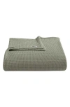 Calvin Klein Home Honeycomb Cotton Blanket In Medium Green