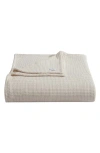 Calvin Klein Home Honeycomb Cotton Blanket In Open Light Beige