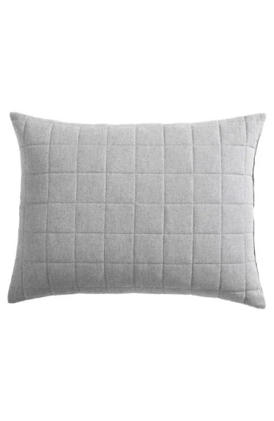 Calvin Klein Home Mélange Flannel Set Of 2 Pillow Shams In Grey
