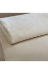 Calvin Klein Home Modern Reversible Solid Plush Blanket In Medium Beige