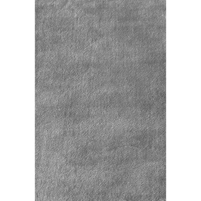 Calvin Klein Home Modern Reversible Solid Plush Blanket In Gray