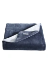 Calvin Klein Home Modern Reversible Throw Blanket In Medium Blue