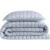Calvin Klein Home Solid Quilt & Sham Set In Blue