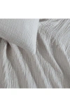 Calvin Klein Home Washed Textured Reversible Comforter Set In Medium Grey