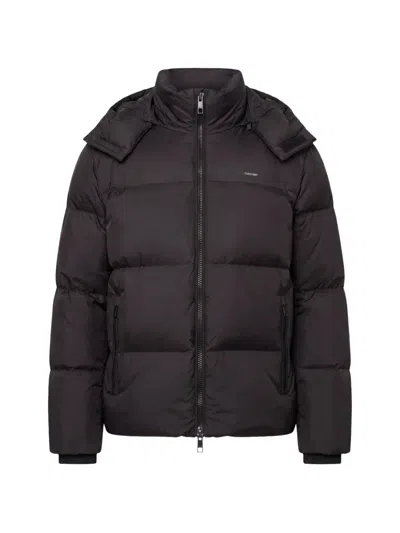 Calvin Klein Hooded Padded Jacket In Black
