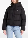 Calvin Klein Hooded Puffer Jacket In Black