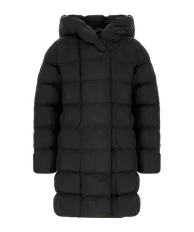 Calvin Klein Hooded Quilted Jacket In Black