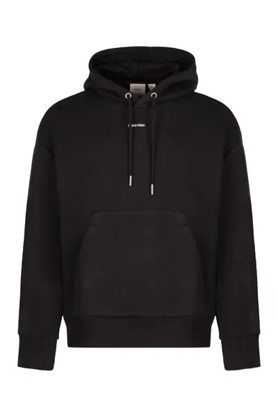 Calvin Klein Logo-print Sweatshirt In Black