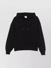 Calvin Klein Hooded Sweatshirt With Ribbed Finish In Black