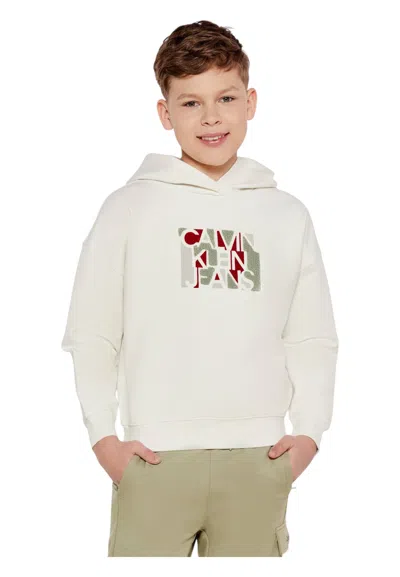 Calvin Klein Kids' Hoodie Baby Unisex  In White