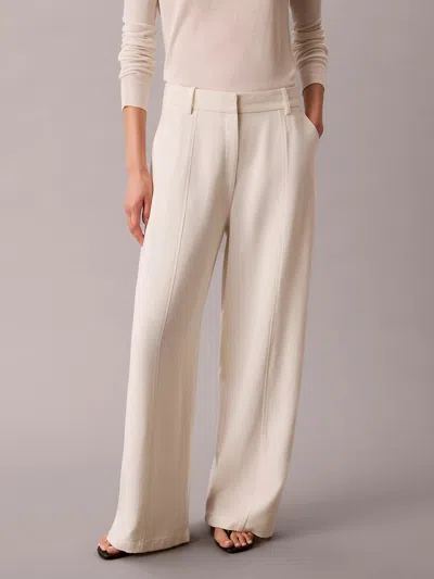 Calvin Klein Textured Shine Trousers In Neutral