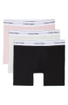 Calvin Klein Icon 3-pack Stretch Cotton Boxer Briefs In Multi