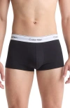 Calvin Klein Icon 3-pack Stretch Cotton Boxer Briefs In Black