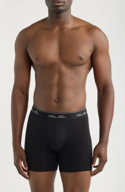Calvin Klein Icon Assorted 3-pack Stretch Cotton Boxer Briefs In Black