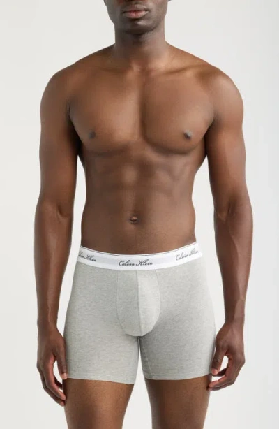 Calvin Klein Icon Assorted 3-pack Stretch Cotton Boxer Briefs In Black/gh/dark Sapphire