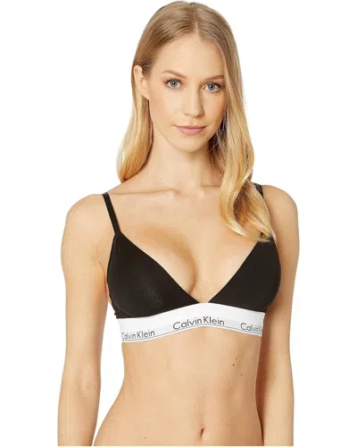 Calvin Klein Icon Bra Women's Black Cotton Blend Triangle Bralette Gbo516