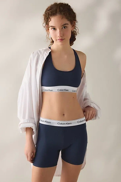 Calvin Klein Icon Cotton Modal Boxer Brief In Navy, Women's At Urban Outfitters In Orange