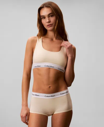 Calvin Klein Icon Cotton Modal Boysho In Brown