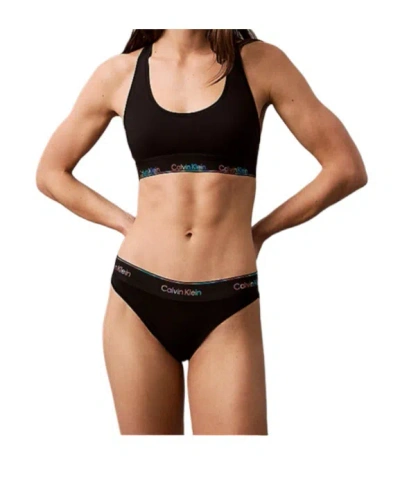 Calvin Klein Icon Cotton Modal Bra In Black