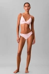 Calvin Klein Icon Cotton Modal Knit Bikini Undie In Potpourri, Women's At Urban Outfitters In Pink