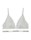 Calvin Klein Women's Icon Cotton Modal Unlined Triangle Bralette In Brown