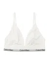 Calvin Klein Icon Cotton Modal Triangle Bralette In White
