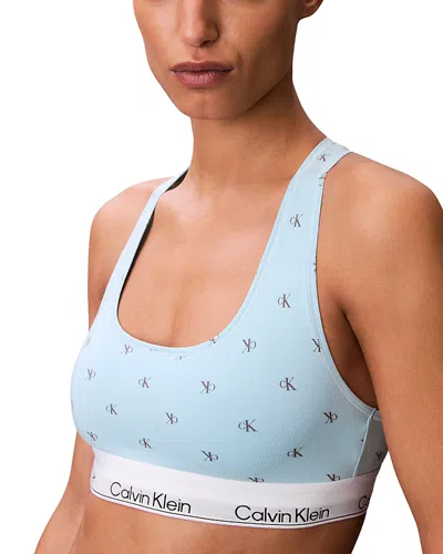 Calvin Klein Icon Cotton Modal Unlined Bralette In Black