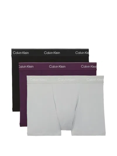 Calvin Klein Icon Cotton Stretch Boxer Briefs 3-pack In Gray