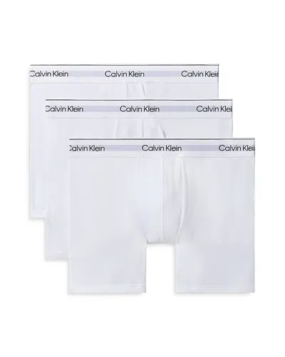 CALVIN KLEIN ICON COTTON STRETCH BOXER BRIEFS, PACK OF 3