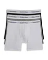 Calvin Klein Icon Cotton Stretch Boxer Briefs, Pack Of 3 In Gray