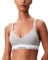 Calvin Klein Icon Lift Bralette In Gray