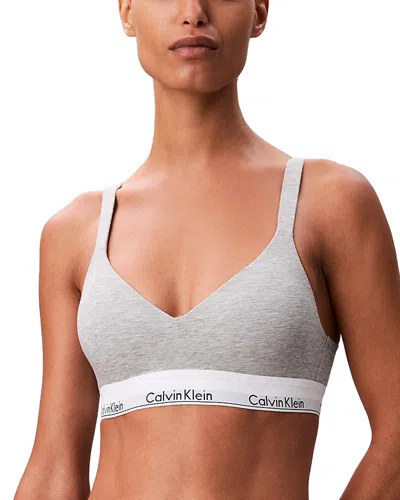 Calvin Klein Icon Lift Bralette In Gray