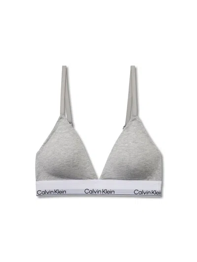 Calvin Klein Icon Lightly Lined Triangle Bra In Gray