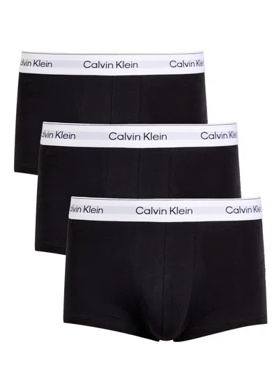 Calvin Klein Icon Stretch-cotton Low-rise Trunks In Black